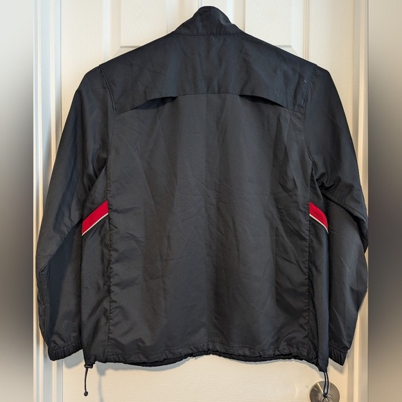 Fila Windbreaker Jacket Sport Men's XL Black Front Zip Drawstring Hem - Picture 4 of 9